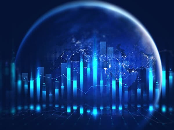 Business Dedicated internet Features 600x450 Dark view of city with lighted circle around the city